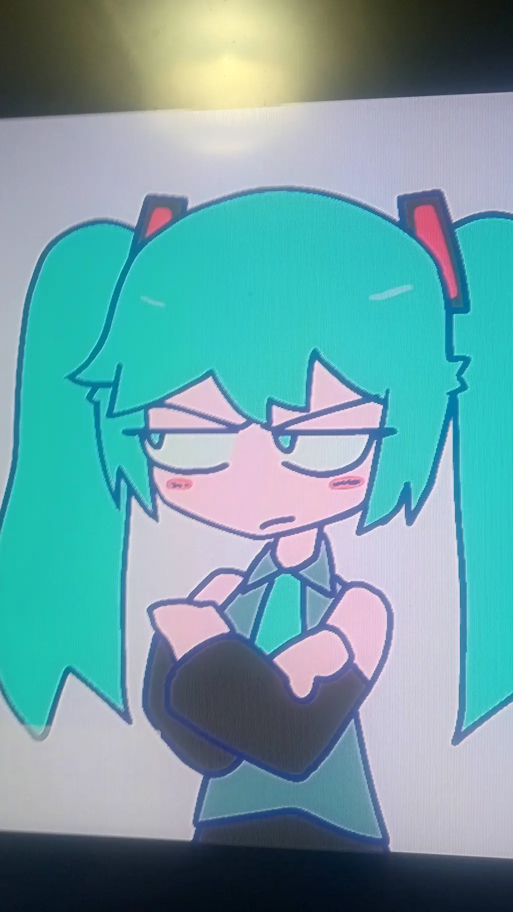 ai character: Hatsune Miku  background