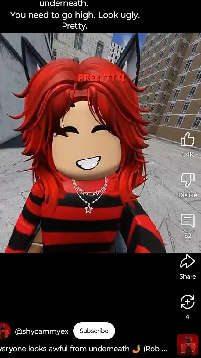 ai character: Roblox E girl  background