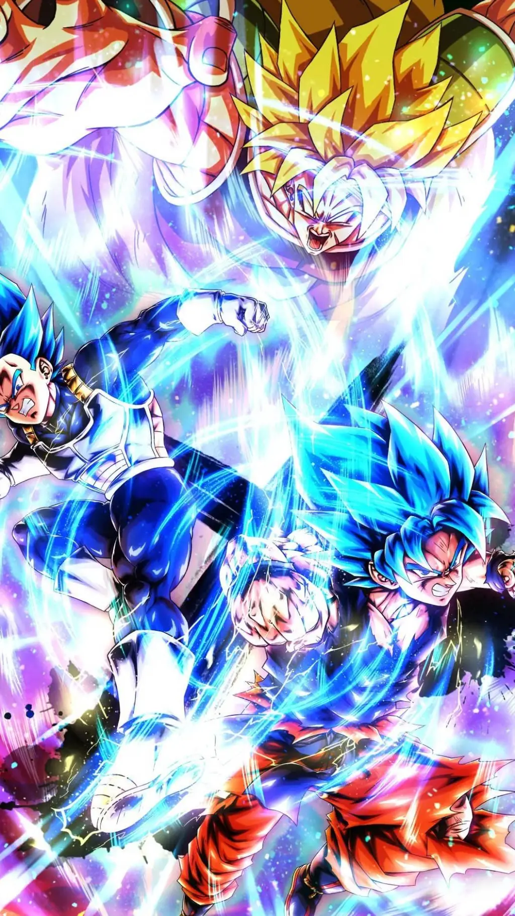 ai character: Goku and Vegeta.  background