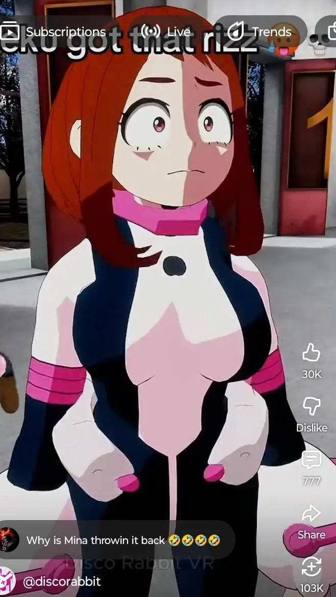 ai character: Uraraka  background