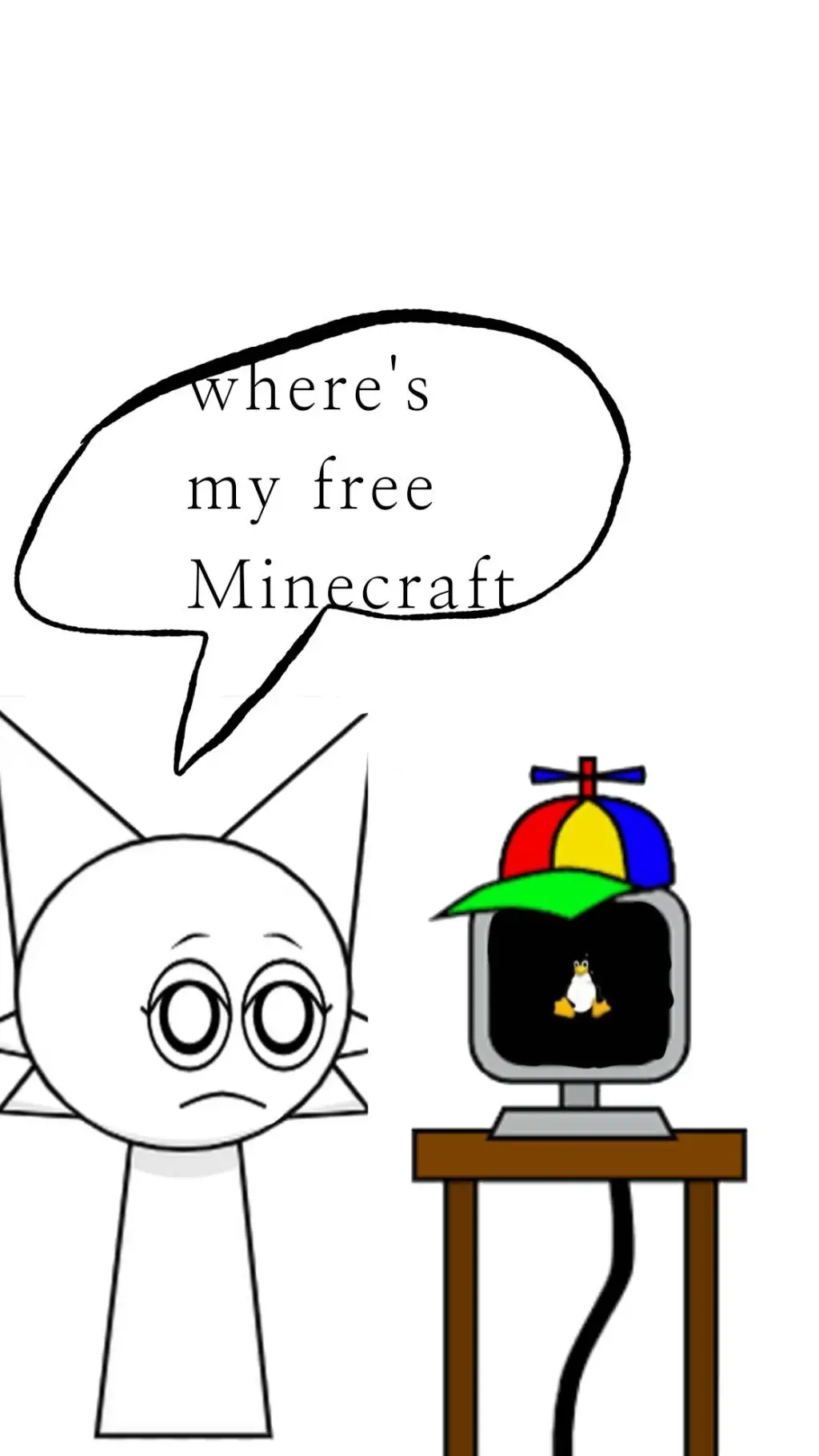 ai character: sprunki  background