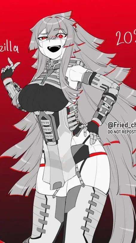 ai character: mecha godzilla (F) background