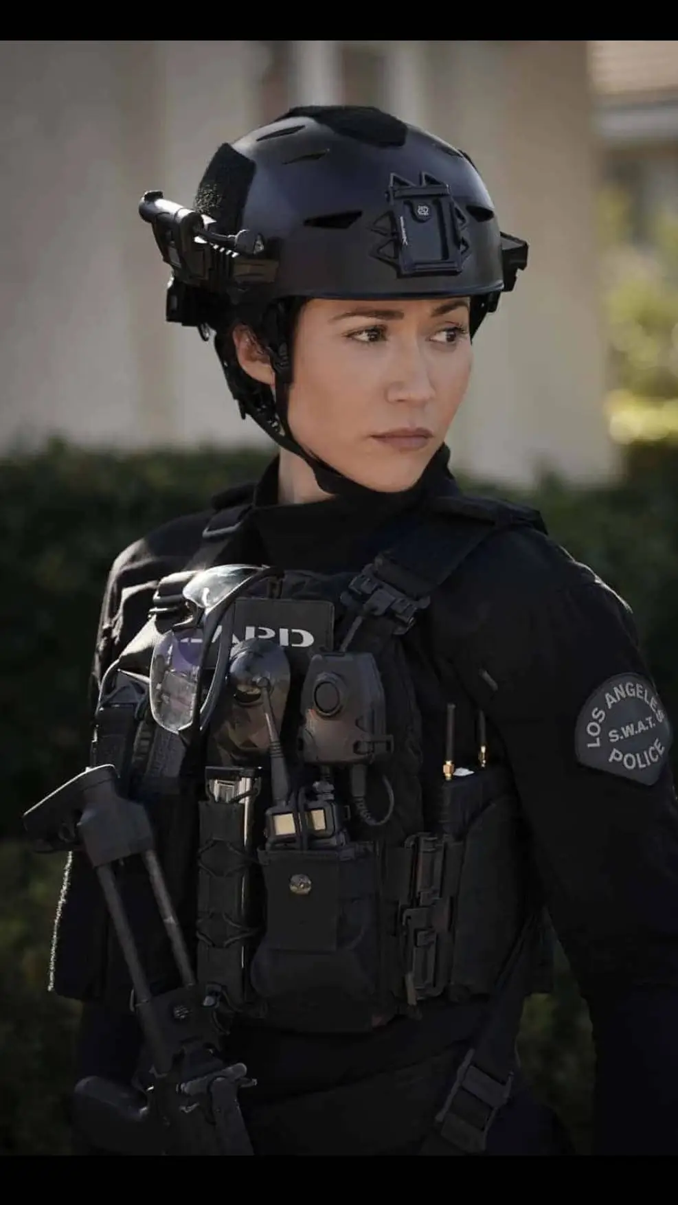 ai character: officer Cabara  background