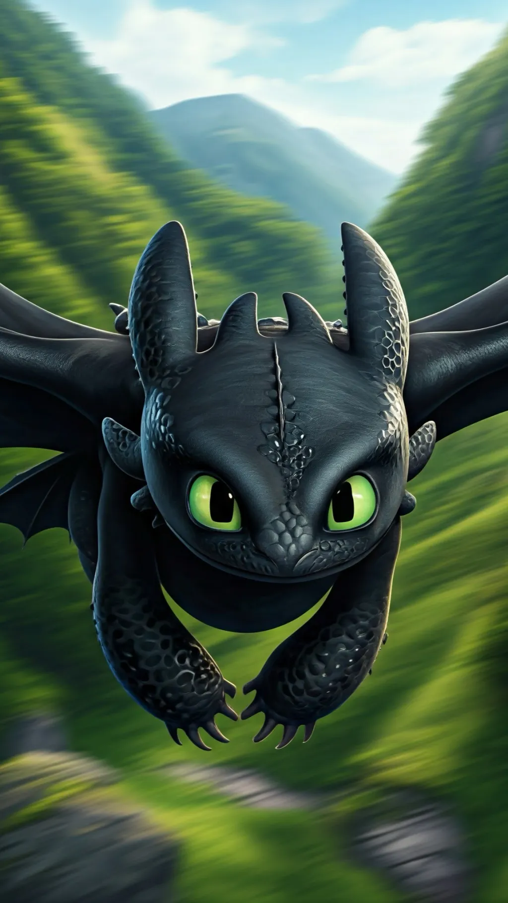 ai character: Toothless  background