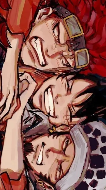 ai character: Luffy Kidd & Law background