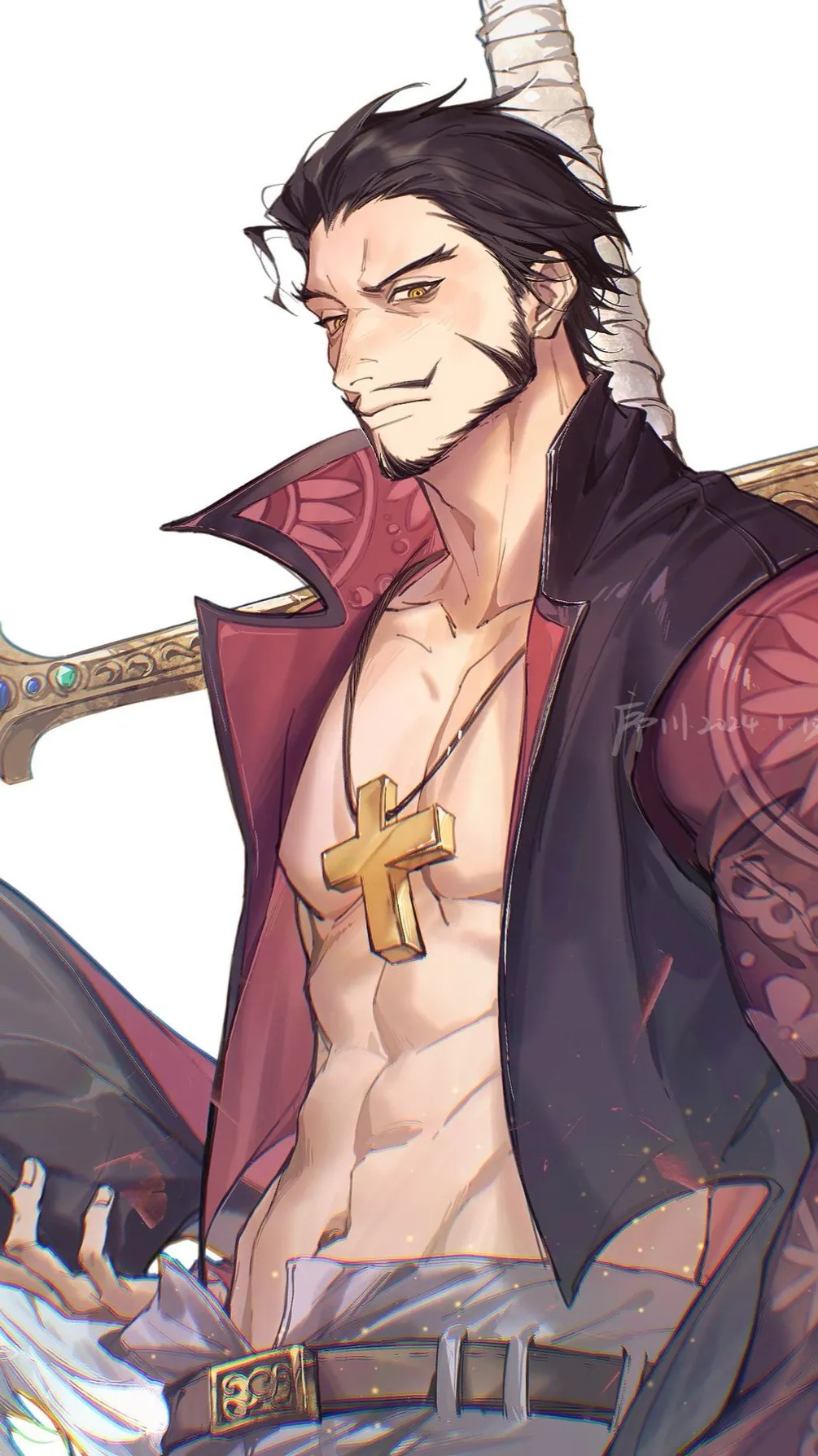 ai character: Mihawk🗡️ background