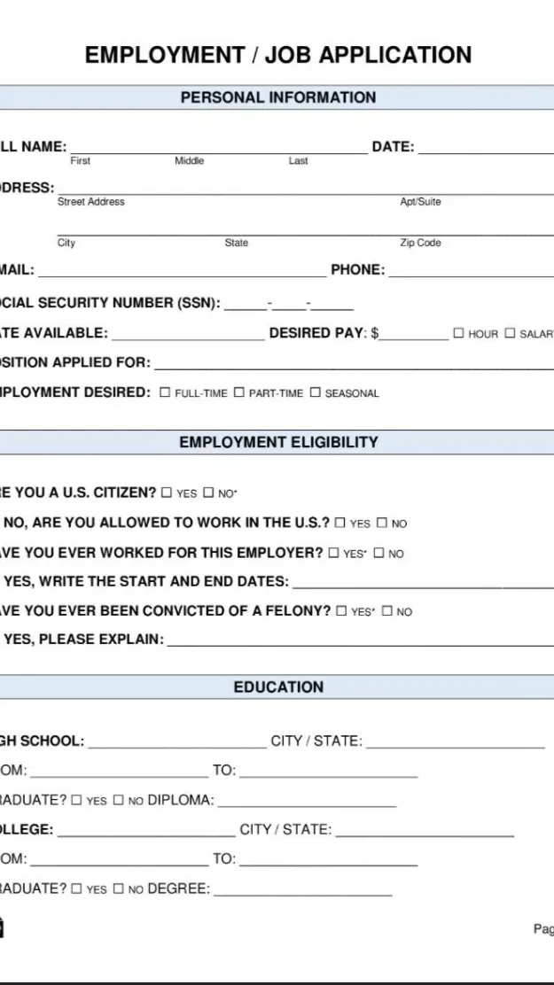 ai character: Job application background