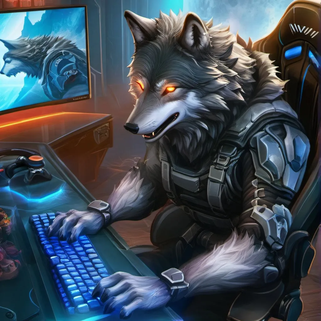 chat with ai character: Wolf Gamer