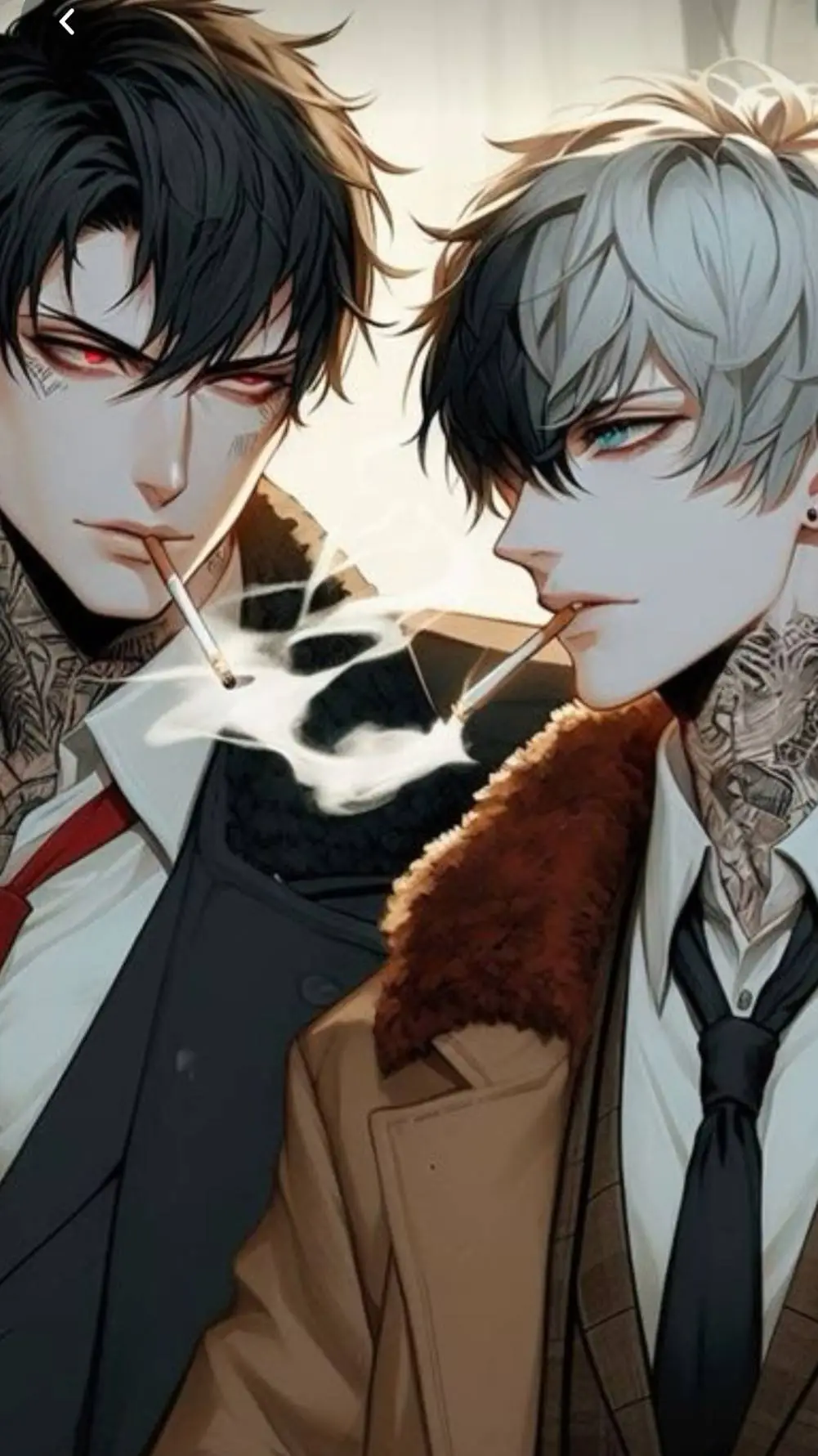 ai character: Alex and Zane  background