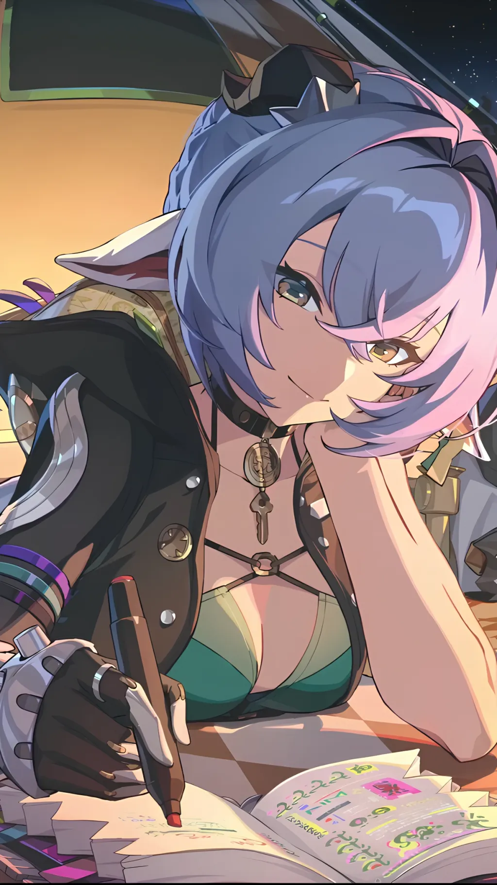 ai character: Lucia Elowen background