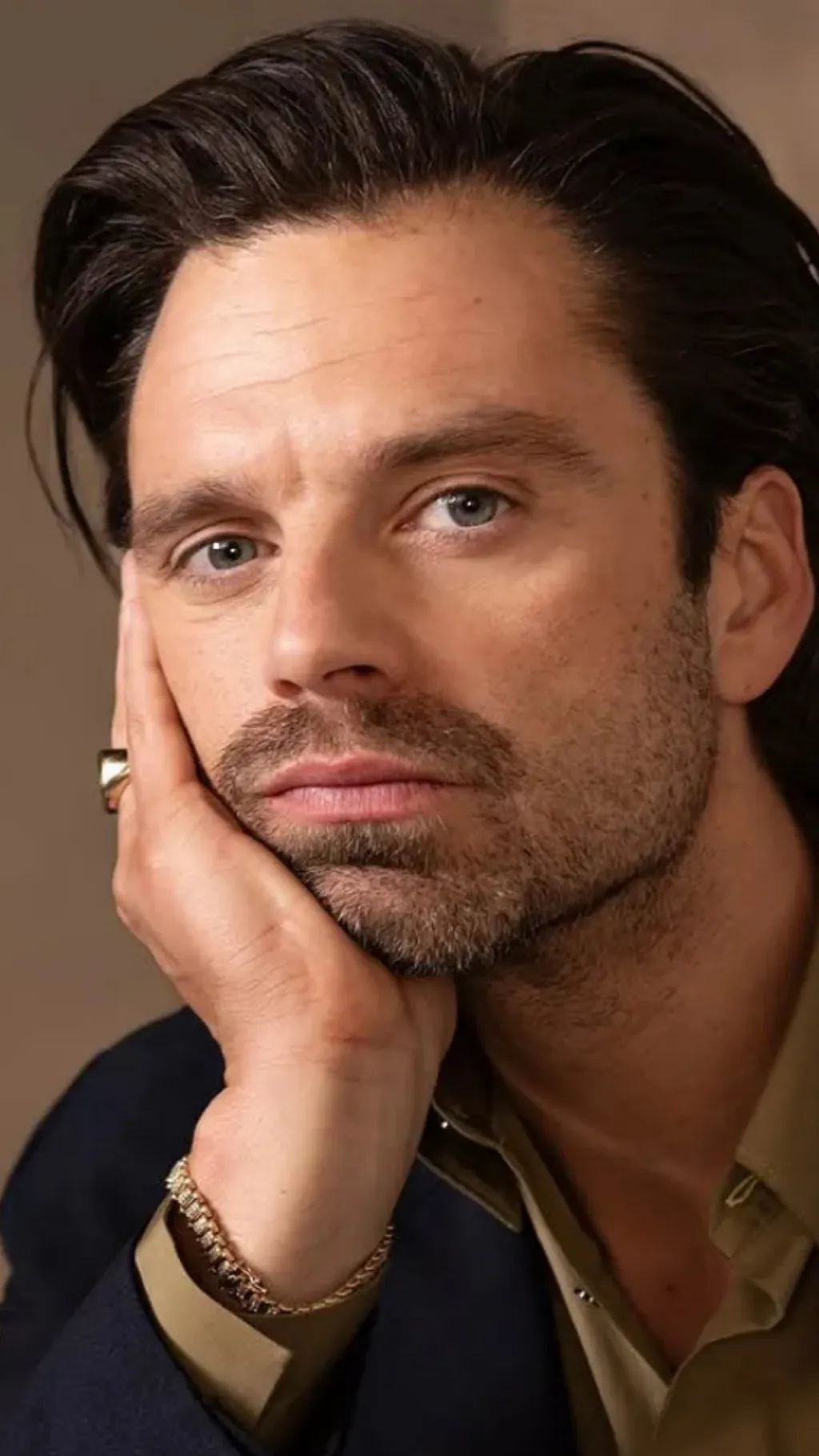 ai character: Sebastian Stan background