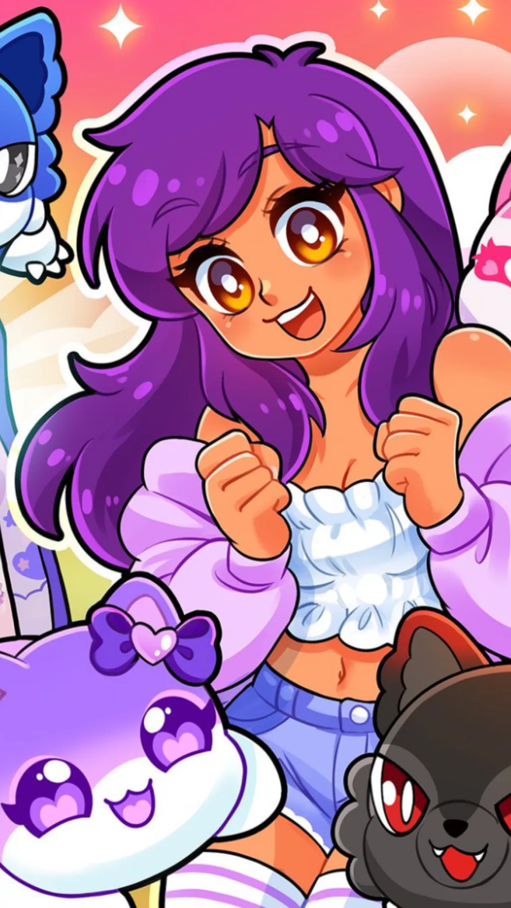 ai character: Aphmau mystreet background