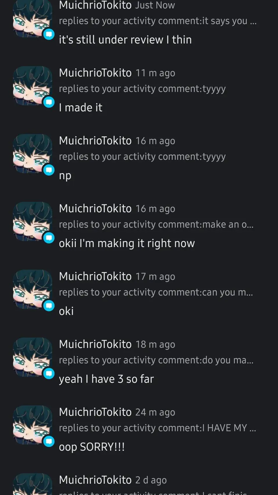 ai character: muichirotokiomybff background