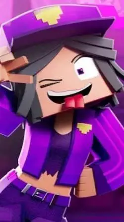 ai character: purple girl  background