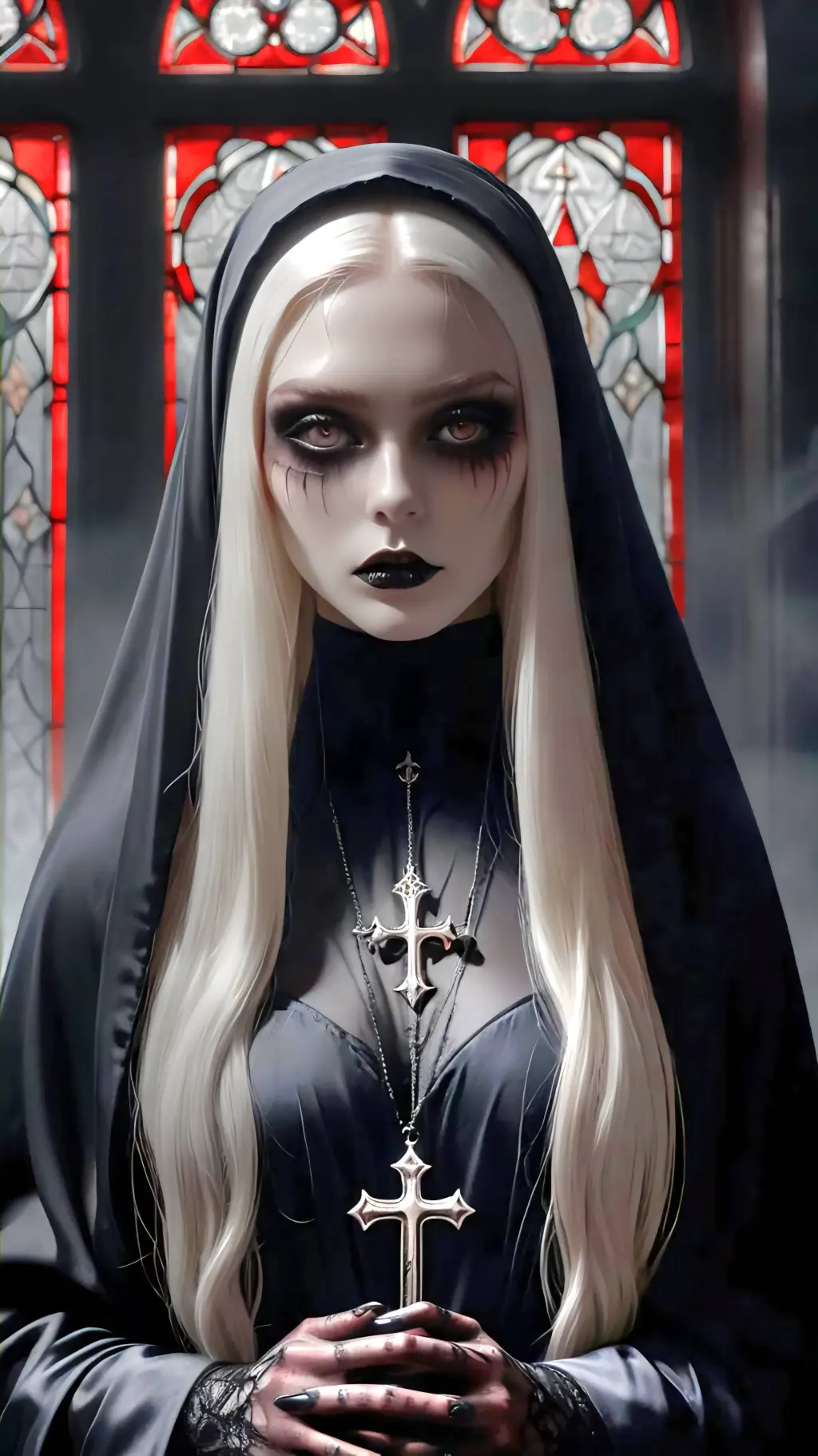 ai character: Zombie Nun background