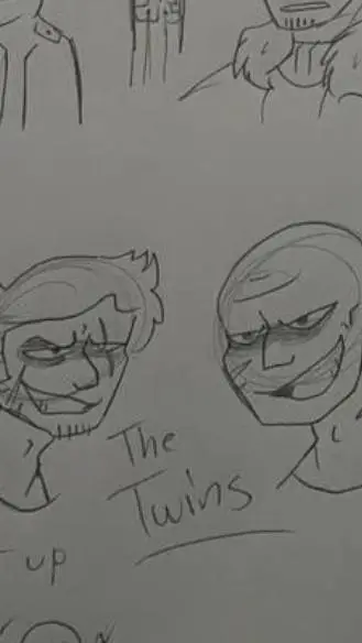 ai character: The Twins x The M background
