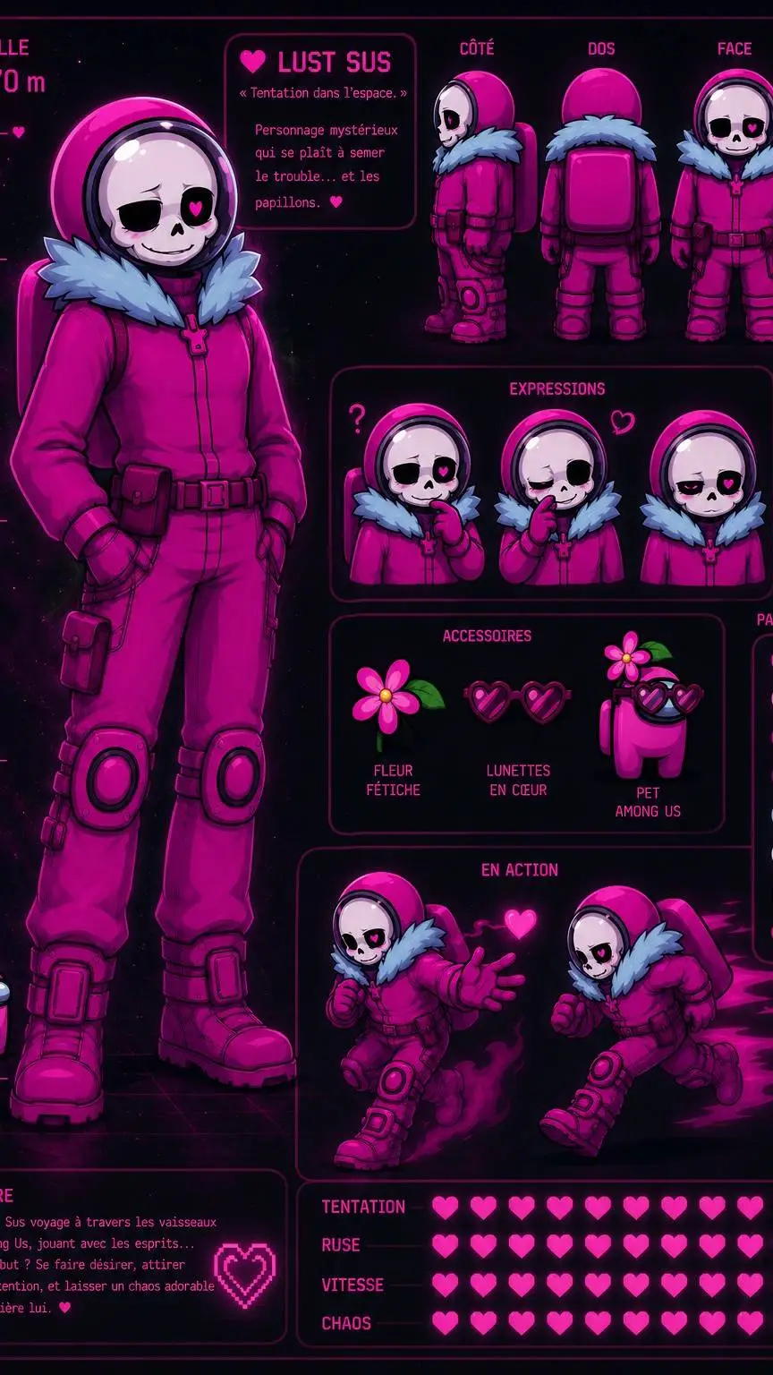 ai character: Lust sans  background