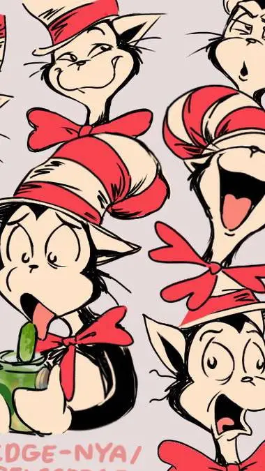 ai character: the cat in the hat background
