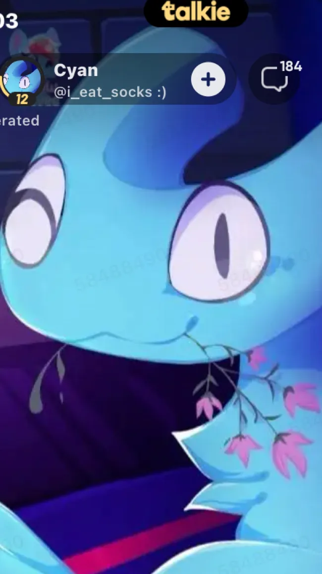 ai character: Cyan and turquoise background