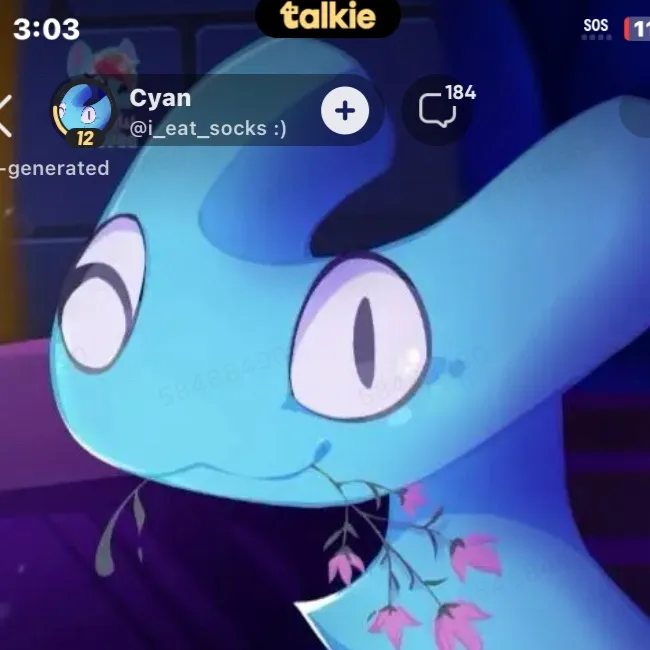 chat with ai character: cyan