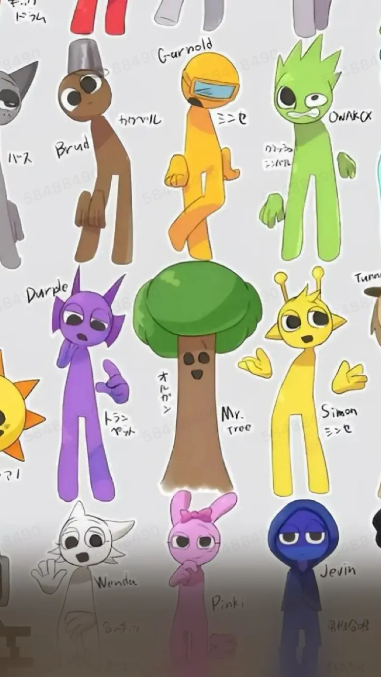 ai character: sprunki young background