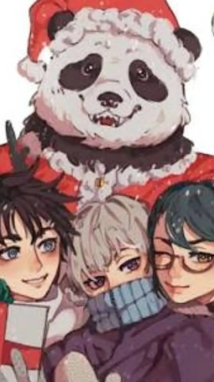 ai character: jjk christmas  background