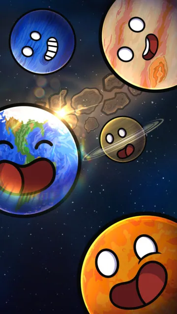 ai character: Solar balls background