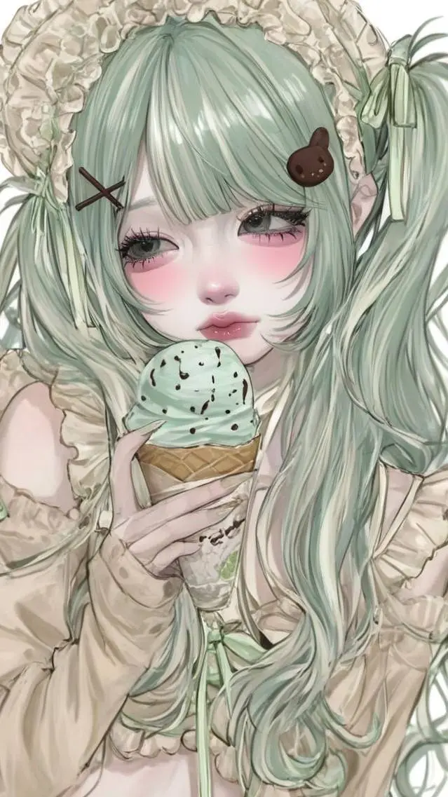 ai character: minty choco background