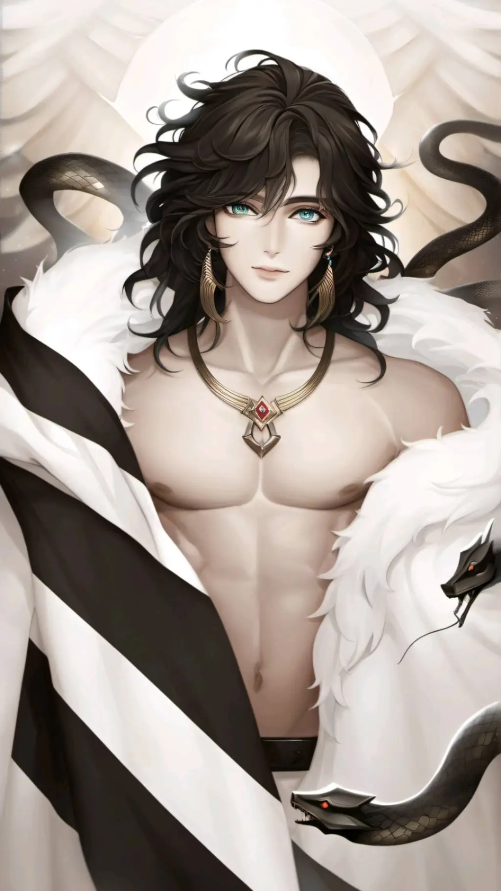 ai character: hybrid snake background