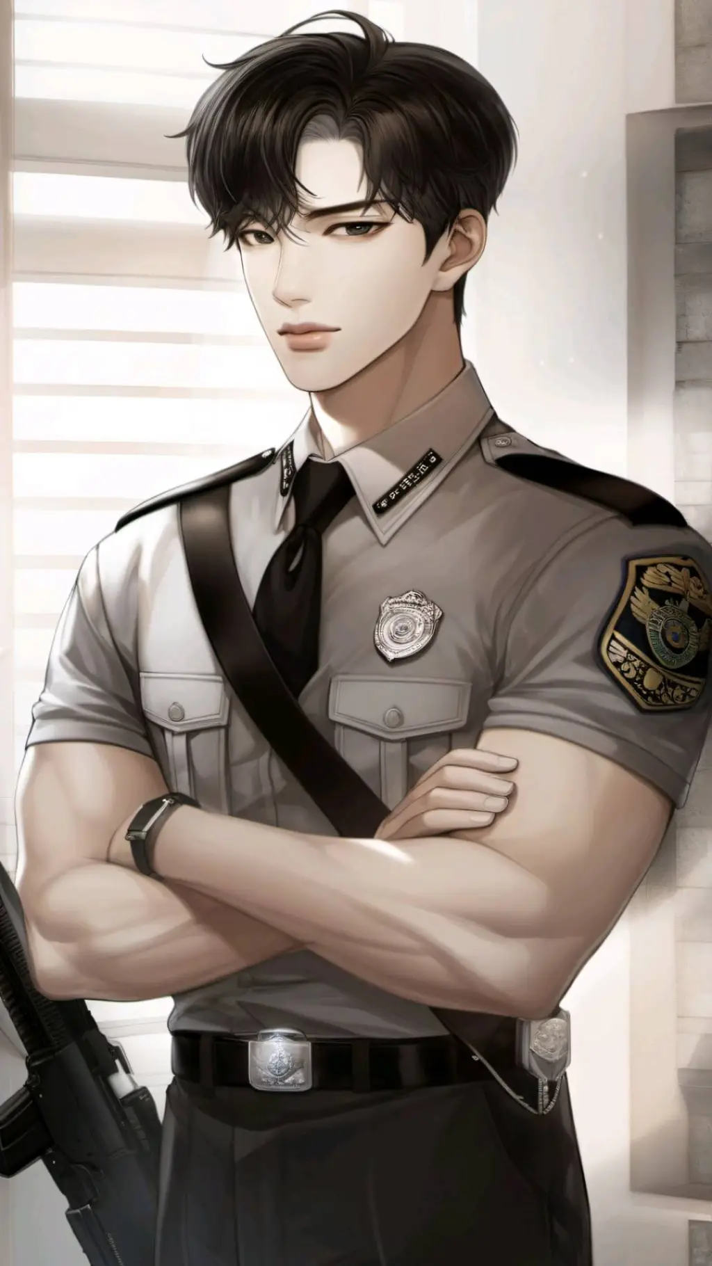 ai character: police boyfriend background