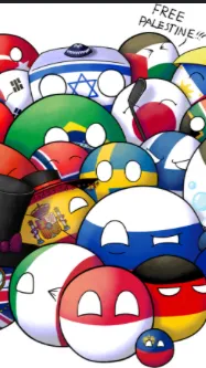 ai character: Country balls background