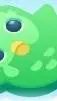 ai character: Duolingo..  background