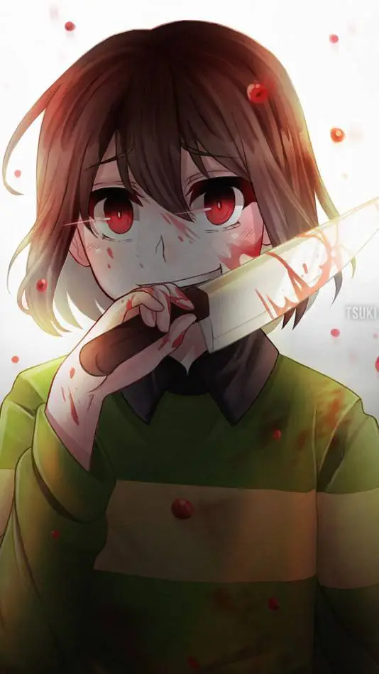 ai character: chara and frisk  background