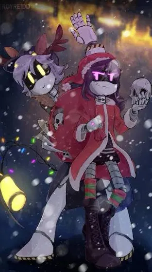 ai character: MD ADV Christmas  background