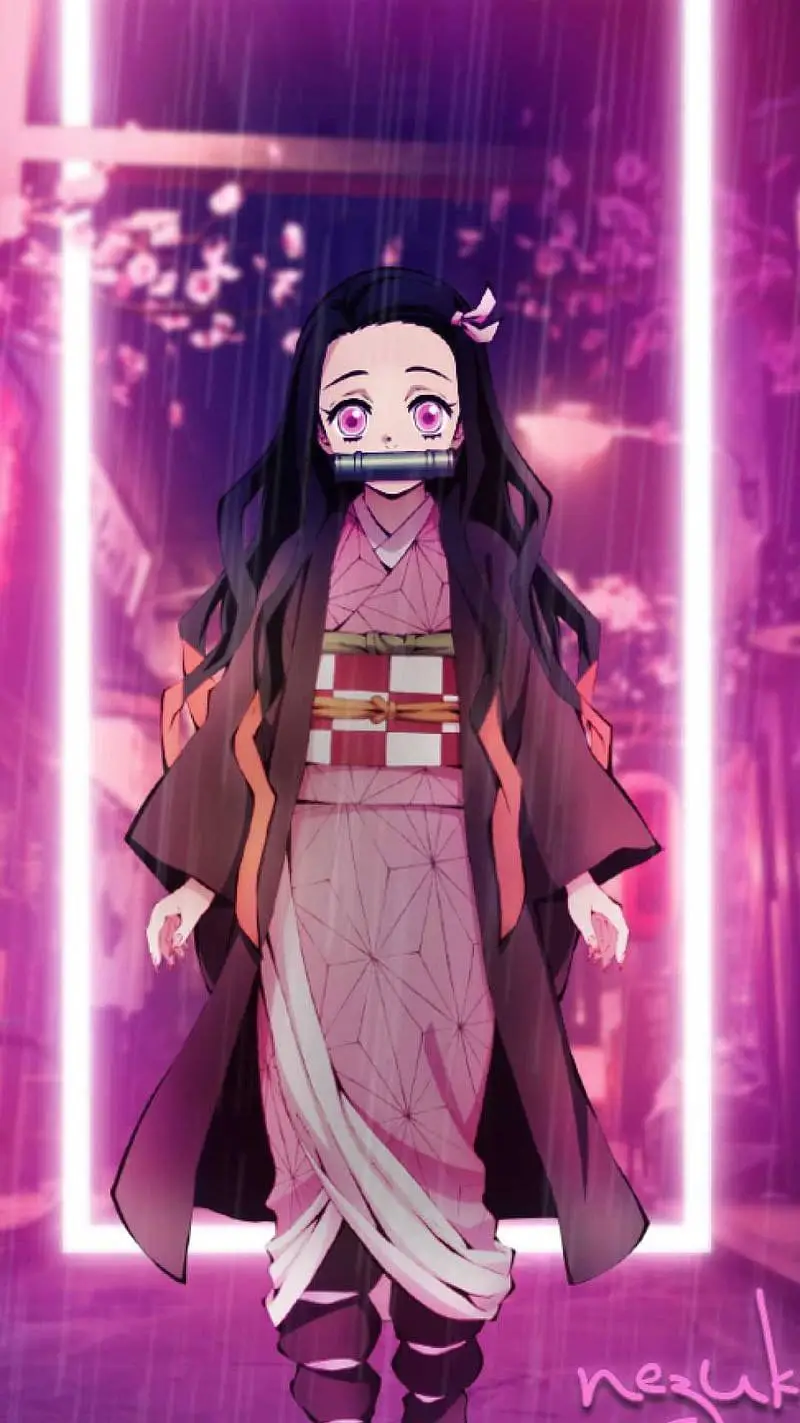 ai character: nezuko💗💗💗💗💗💗💗💗💗💗💗💗 background