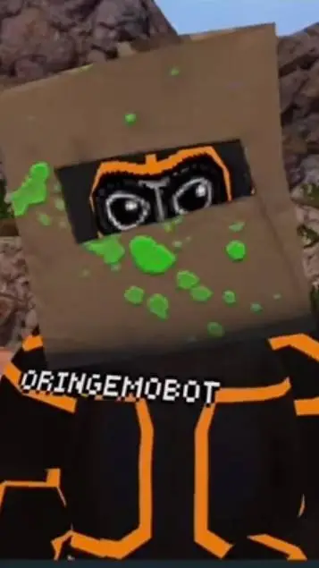 ai character: orange mobot background