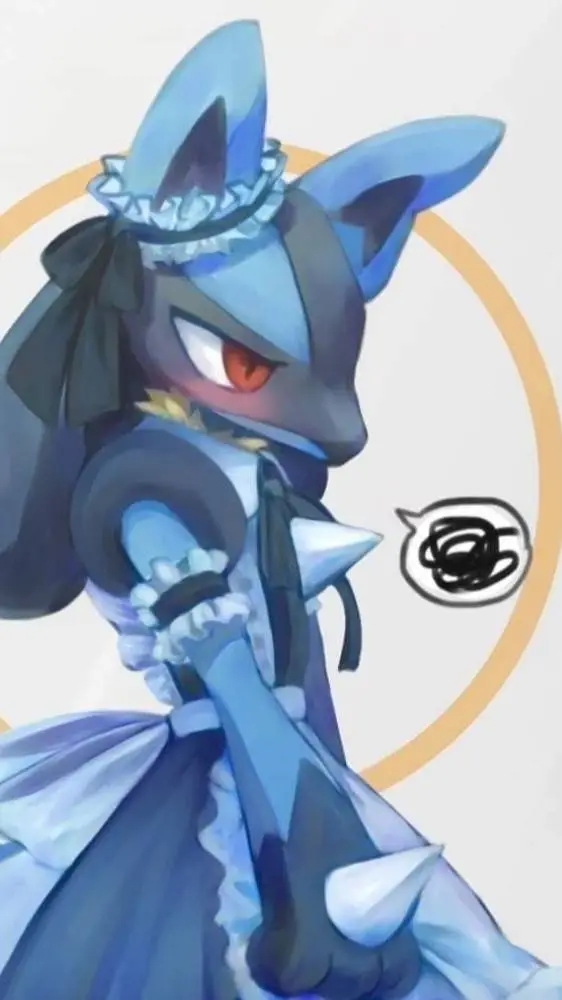 ai character: Maid Lucario  background