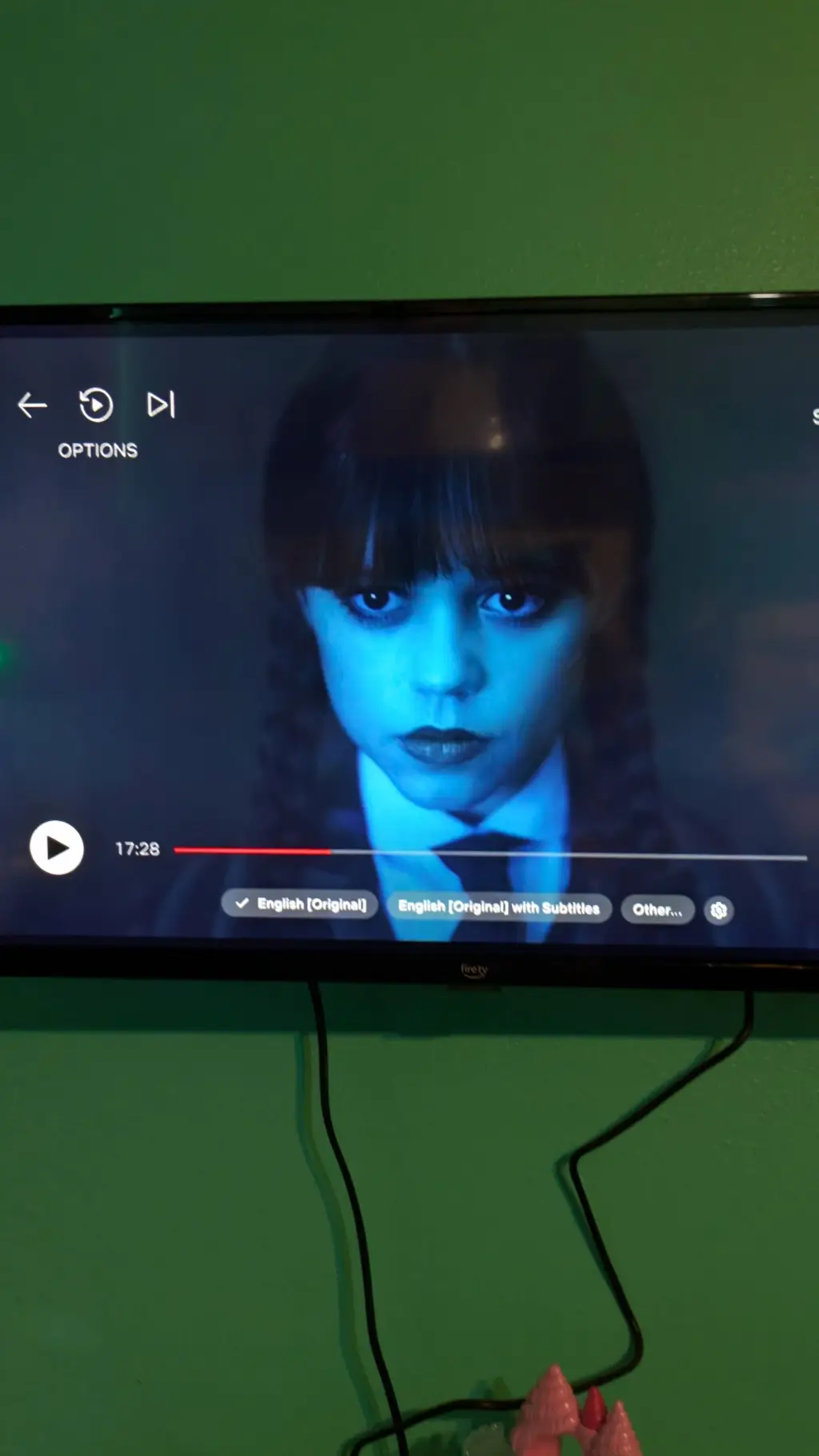 ai character: Wednesday Addams  background