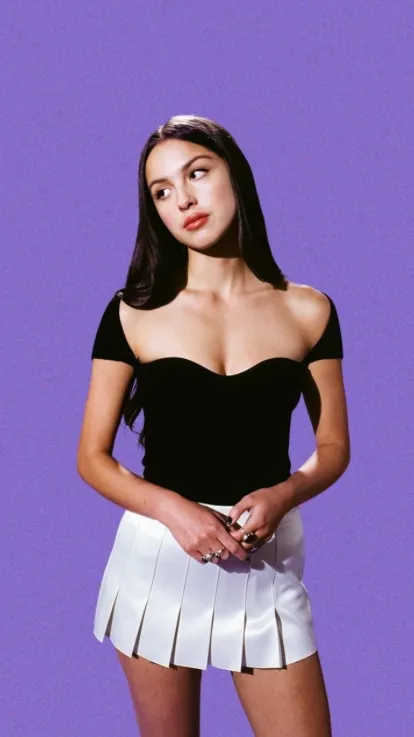 ai character: Olivia Rodrigo  background