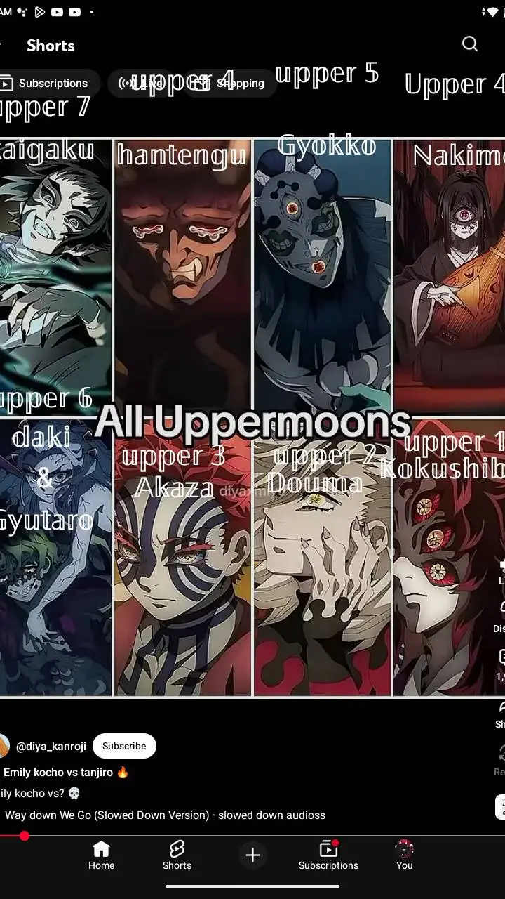 ai character: Upper moons 𖤐✩⚡︎ background