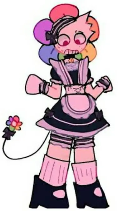 ai character: Dandy as a maid  background