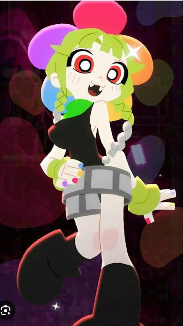 ai character: T. Dandy as a girl background