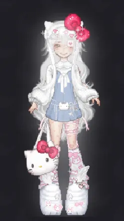 ai character: Hello kitty background