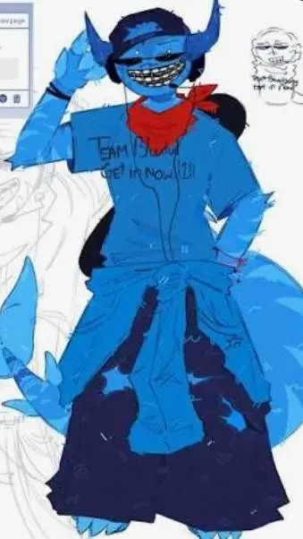 ai character: bluudud background