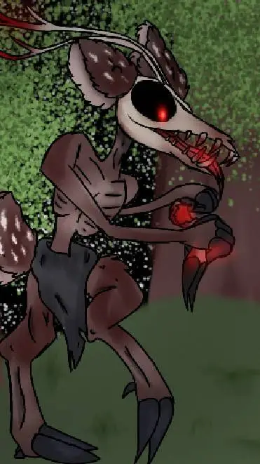 ai character: humanoid wendigo background
