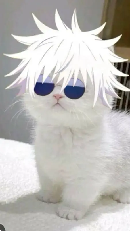 ai character: gojos e kitten background
