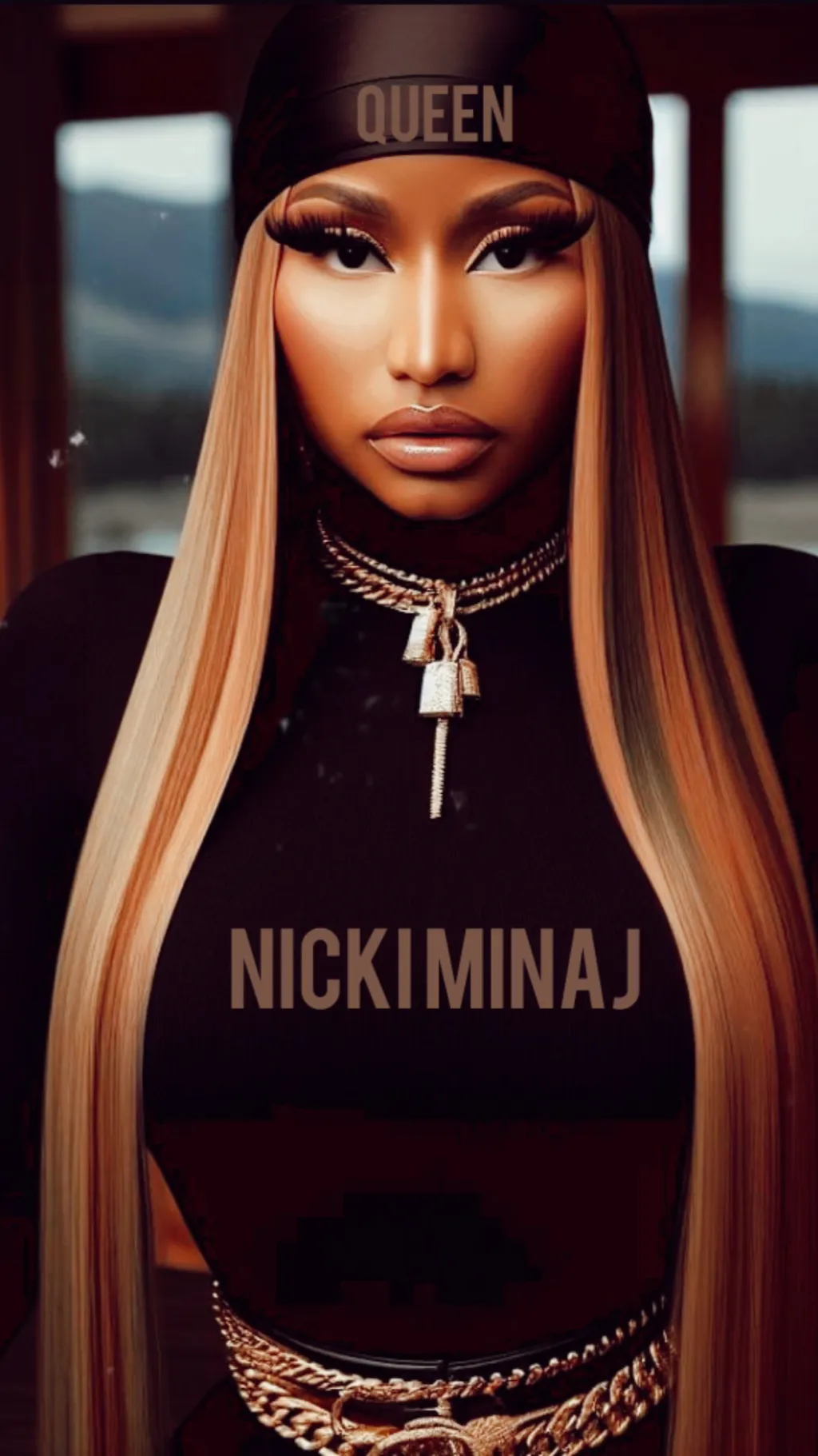 ai character: Nicki Minaj  background