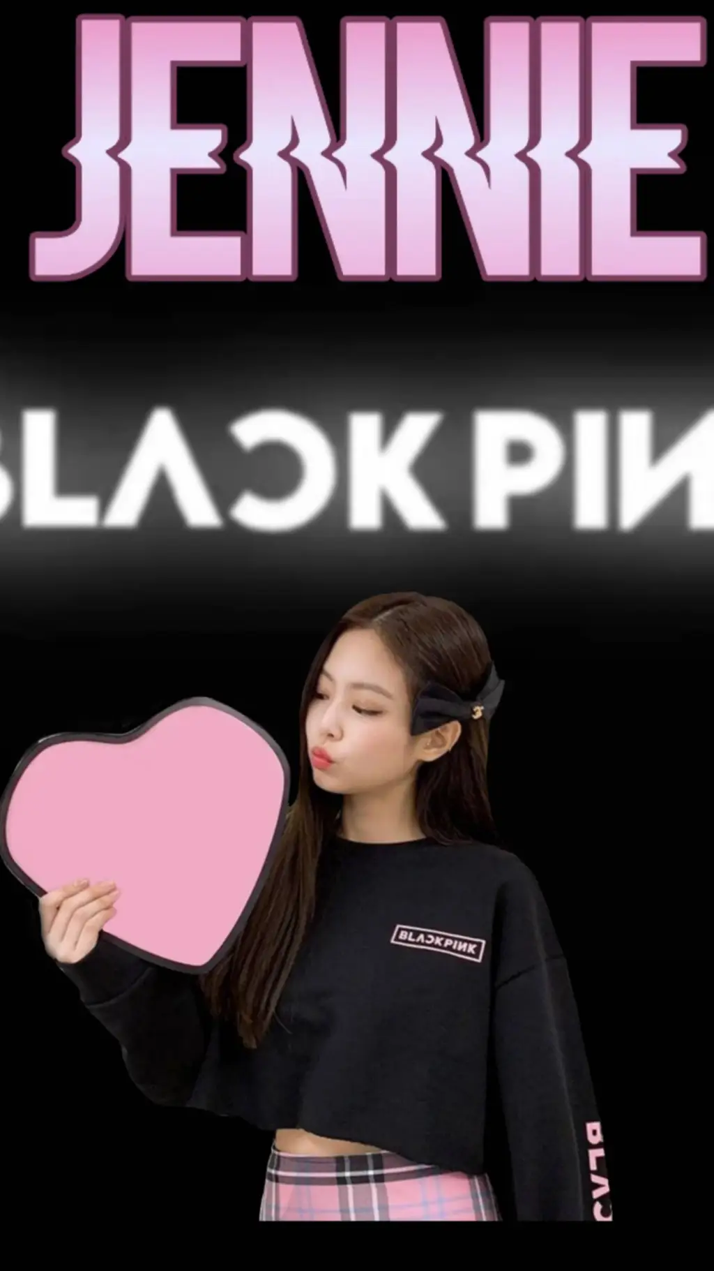 ai character: Jennie 🖤💕 background