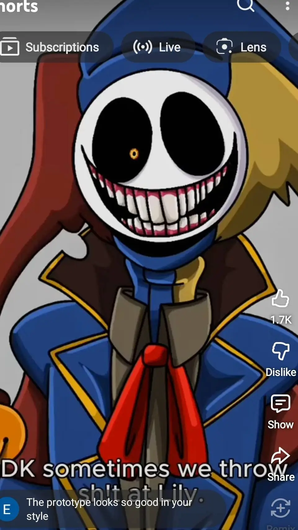 ai character: ragebait lily!  background