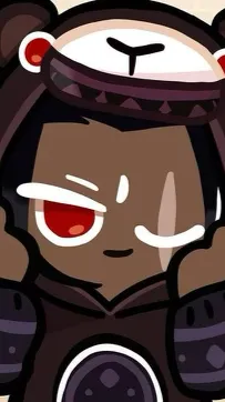 ai character: Dark chcoco cookie background